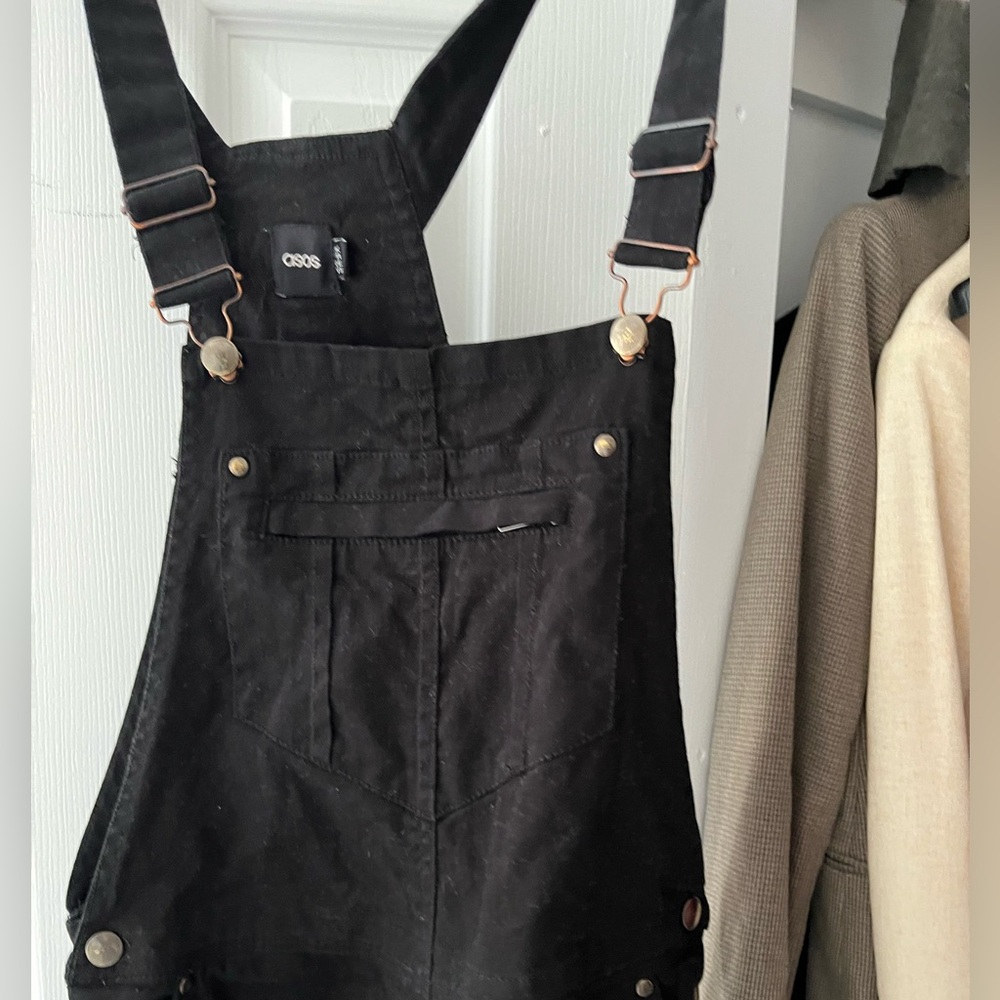 Asos Black Denim Overalls